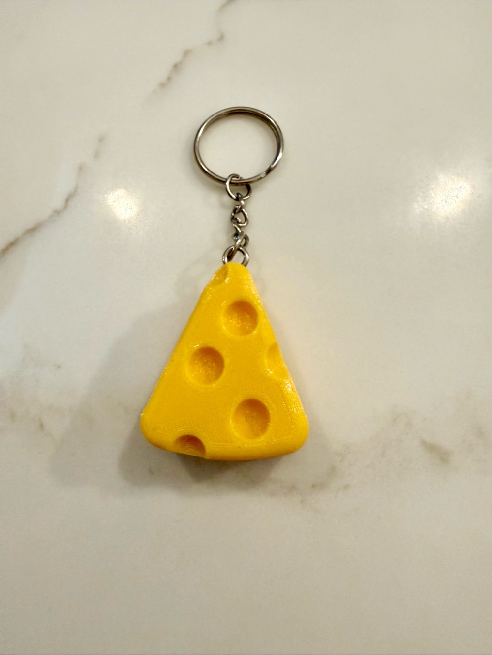 Yellow Cheese Slice Keychain